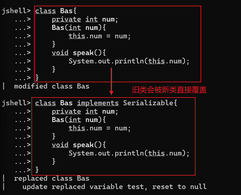 重新声明类 Bas